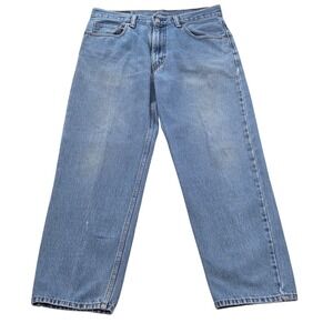 Vintage Levis 550 Relaxed Fit Blue Jeans Light Wash‎ Denim Distressed Mens 34x30